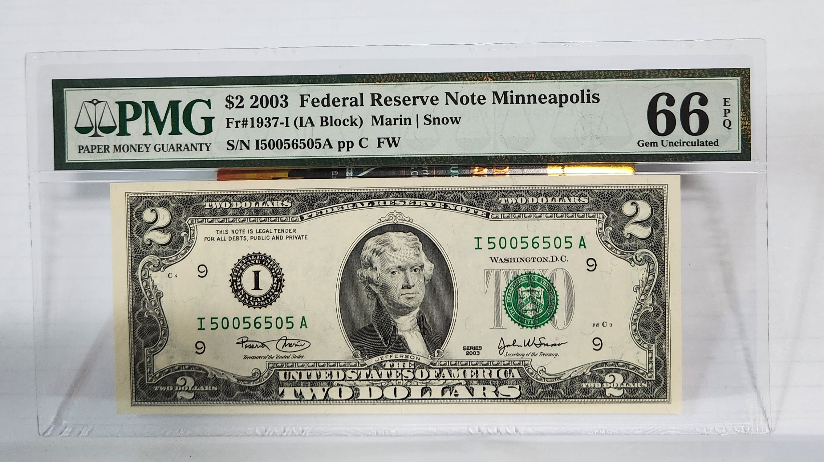 미국연방준비위원회(FRB)2달러66등급