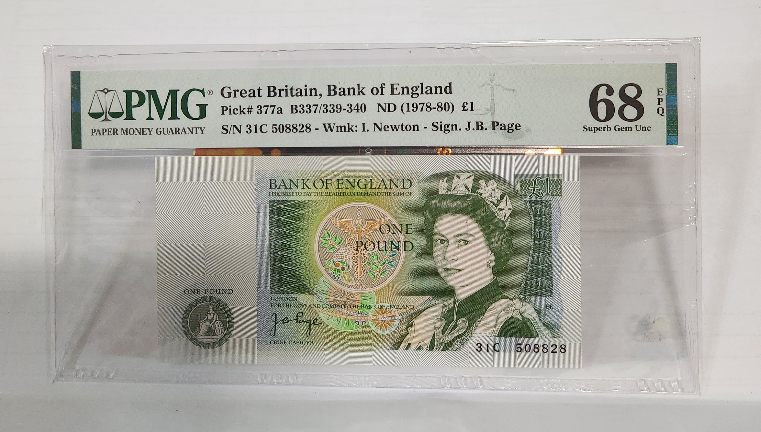 영국/영란은행 1파운드 68등급