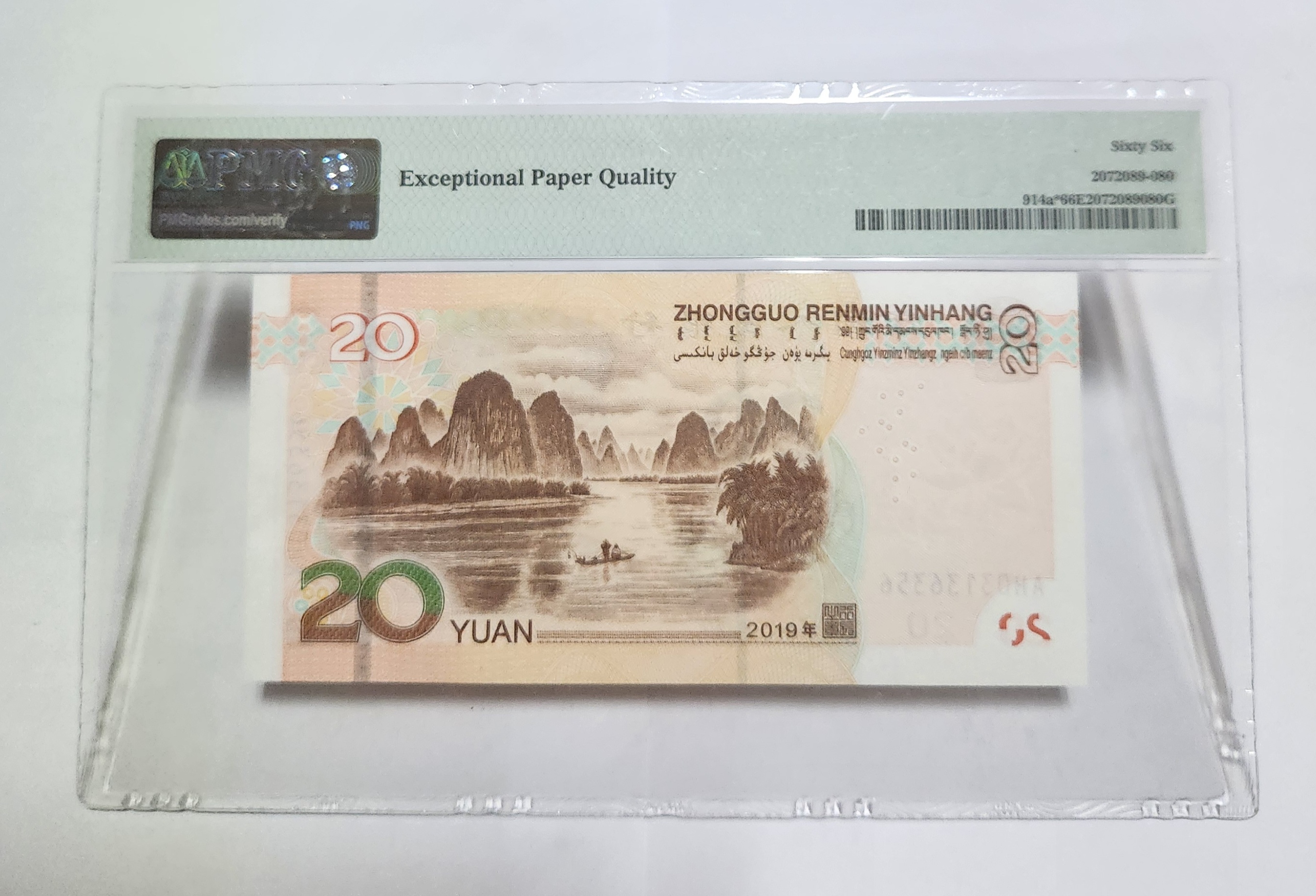 2019년 20위안 보충권66등급