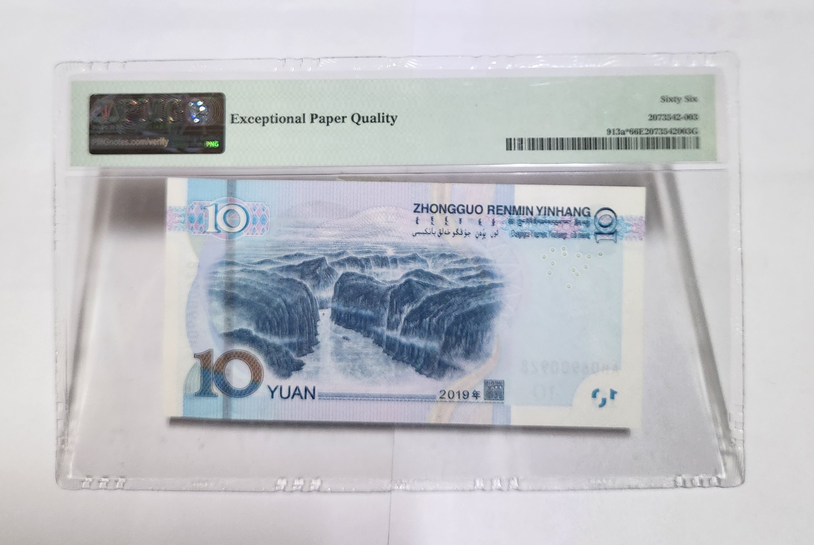 2019년 10위안 보충권66등급