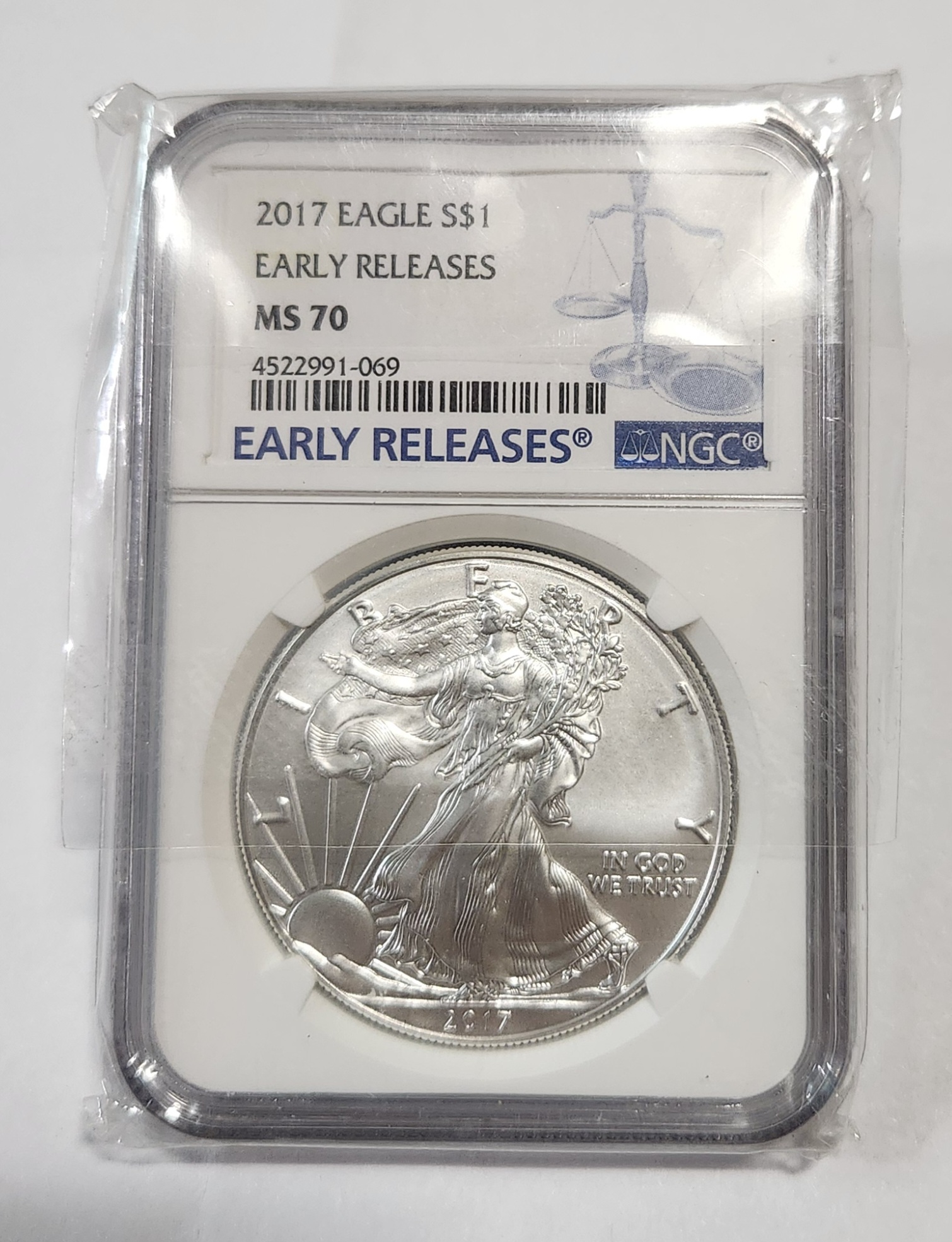 2017년 실버이글1달러/MS70