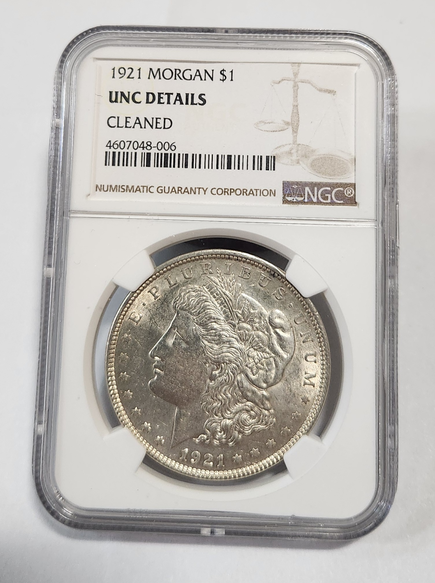 1921년 모건달러/UNC Details