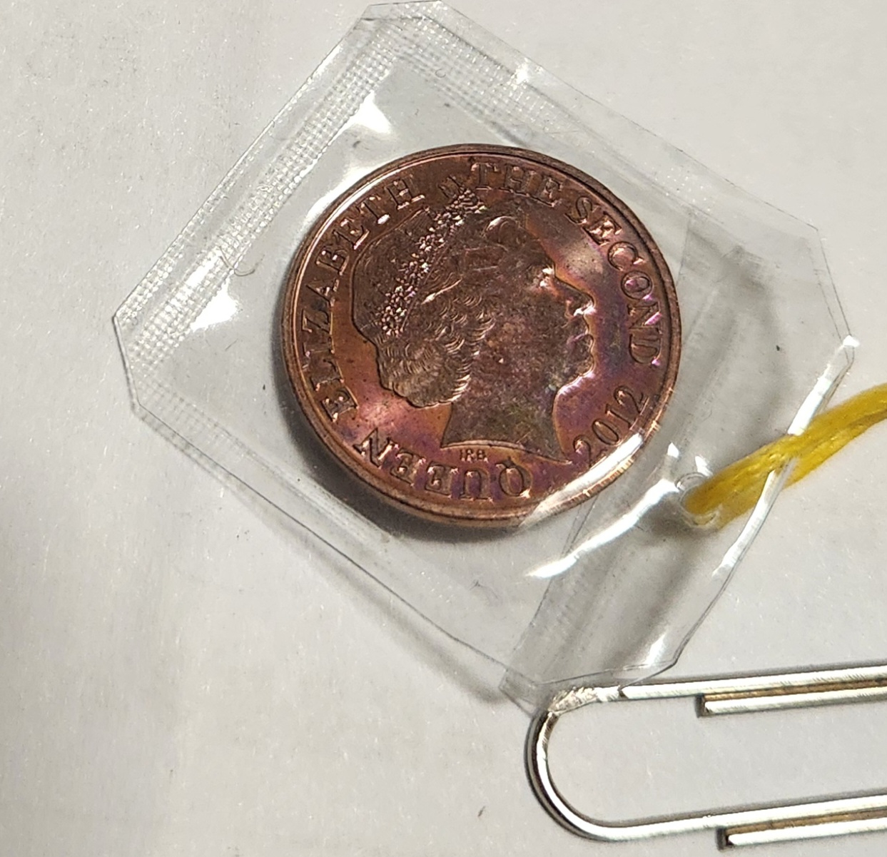 2012년 영국령 저지군도 1페니 1점