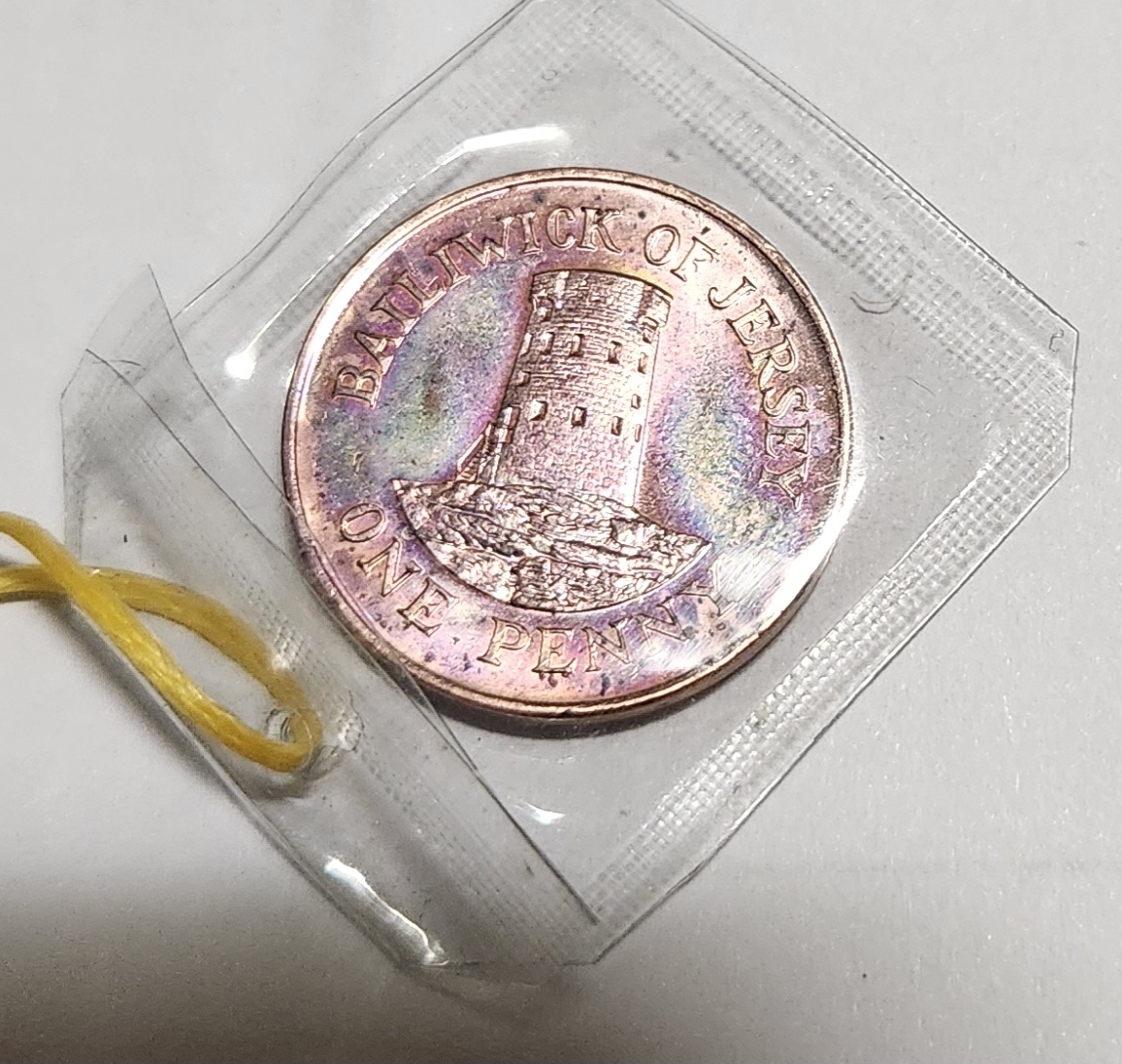 2012년 영국령 저지군도 1페니 1점