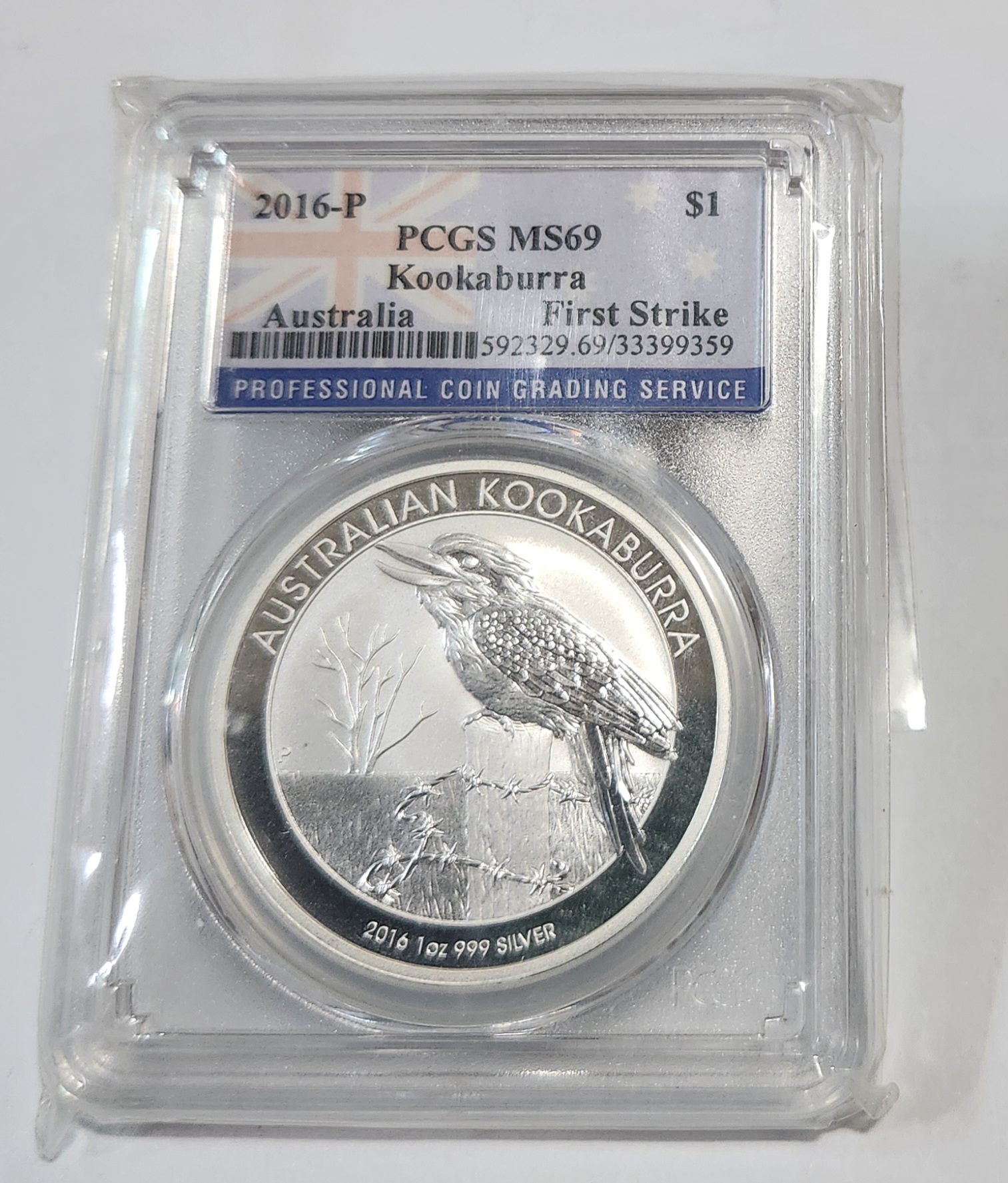 2016년 호주쿠카부라 1달러/MS69등급