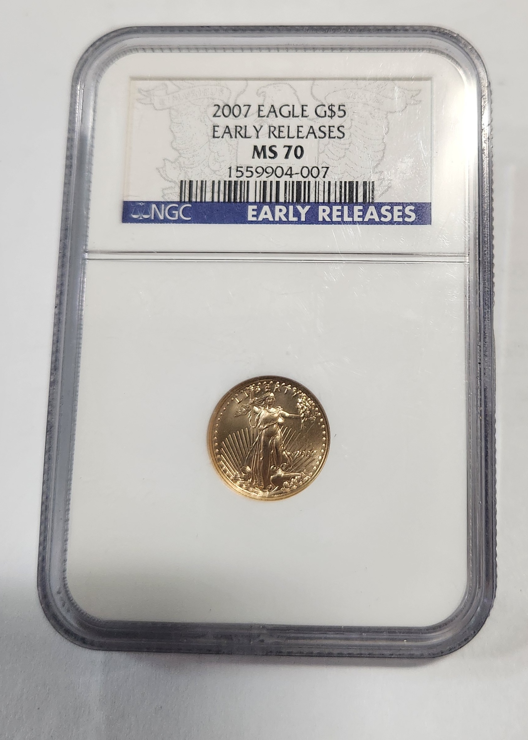 2007년 이글5달러/금화/MS70등급