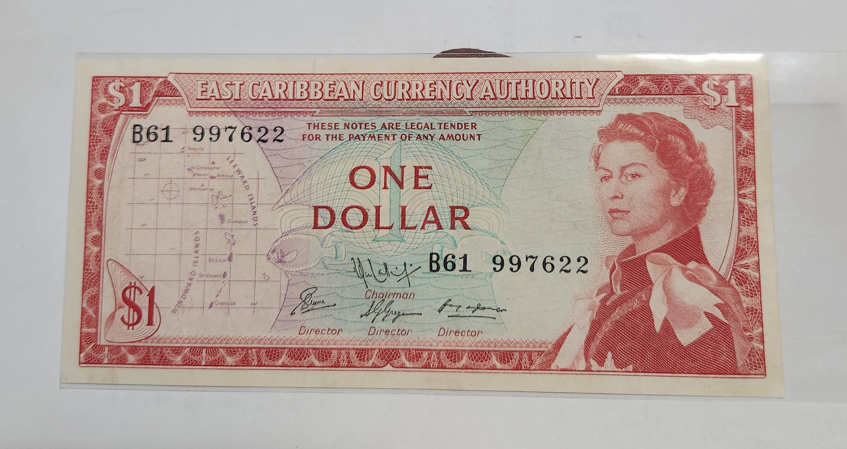 동 캐러비안 1달러/준미급/1965년