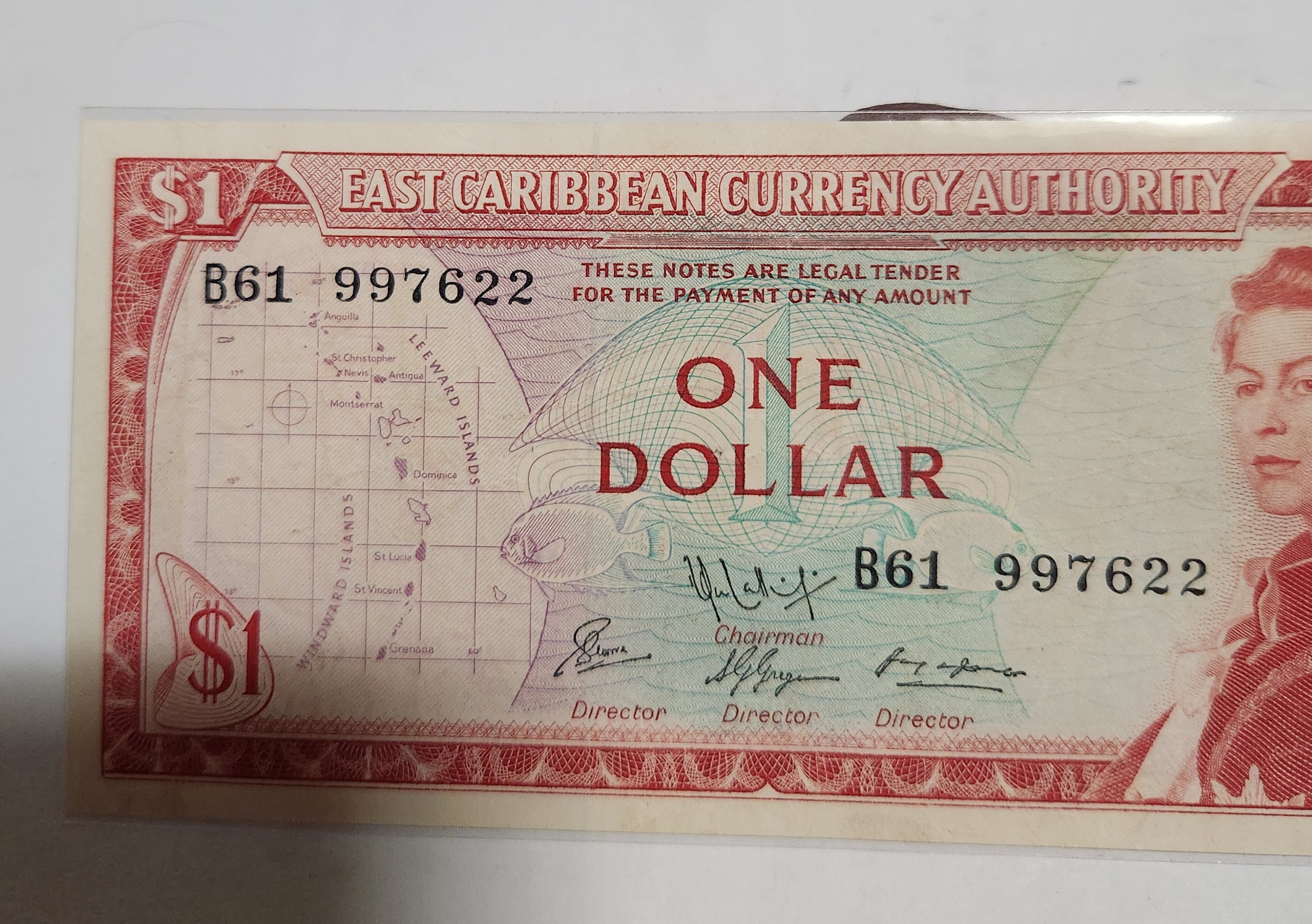 동 캐러비안 1달러/준미급/1965년