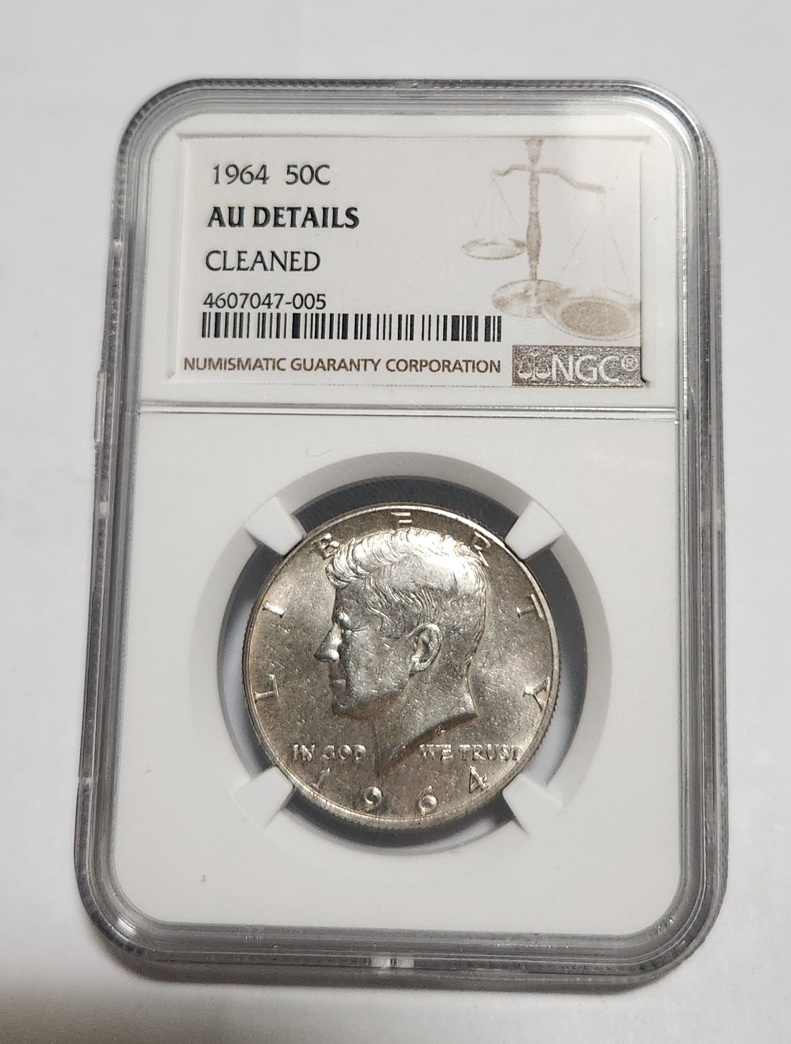 1964년 케네디 하프달러/AU DETAILS