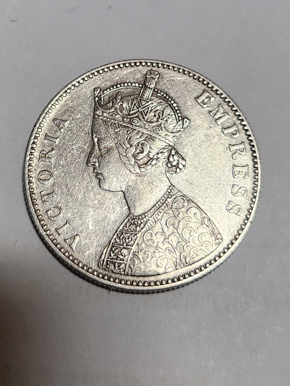 1882년/인도1루피은화/빅토리아 여왕