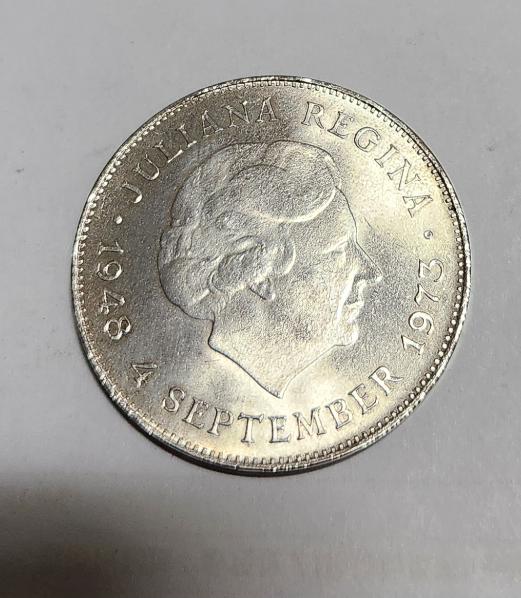 1973년/네덜란드10굴덴은화/실버72%