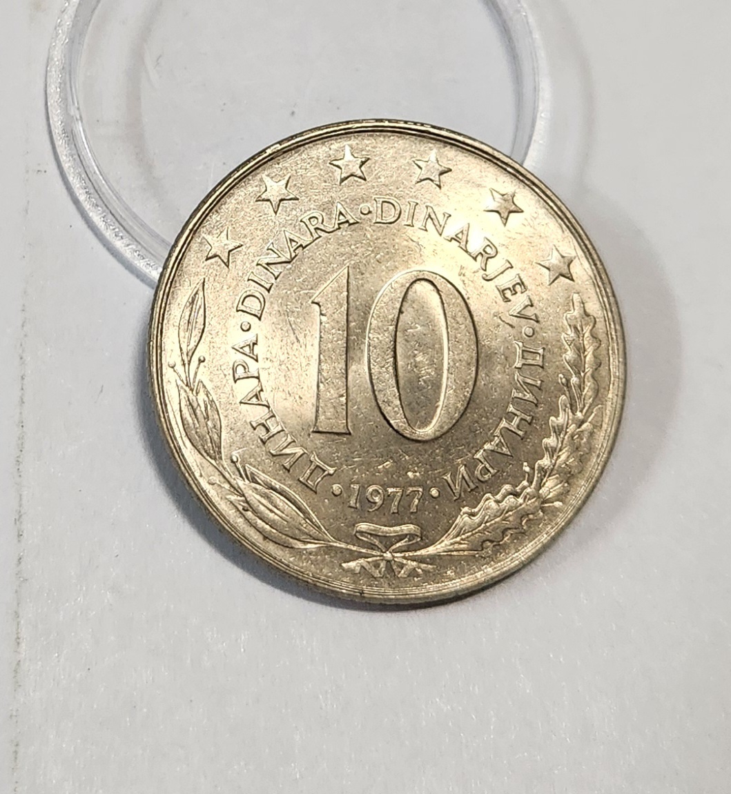 1977년/유고슬라비아 10디나르 은화1점