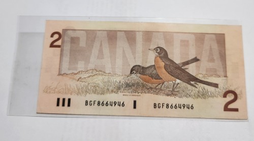 1986년/캐나다중앙은행2달러/미사용