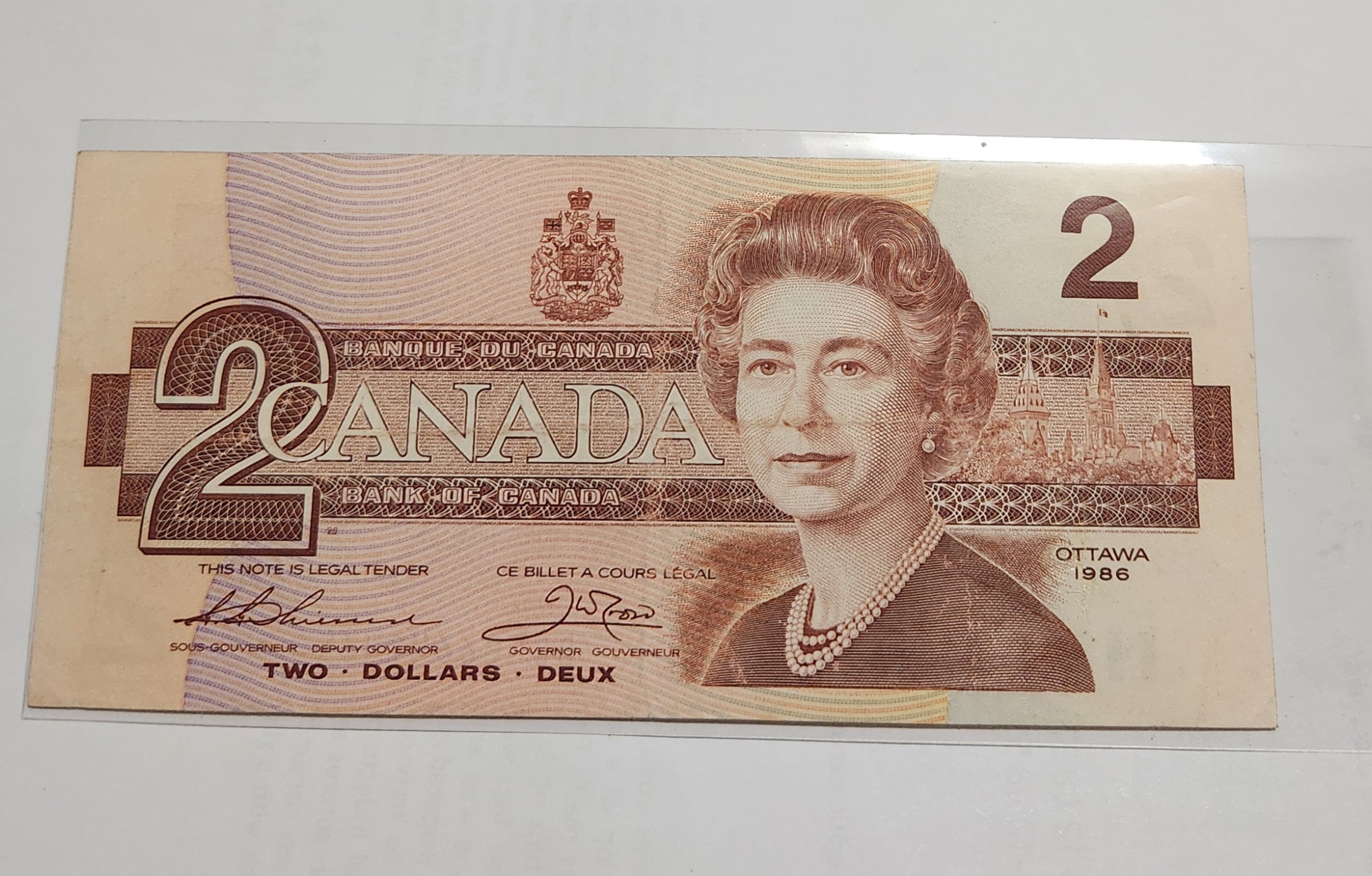 1986년/캐나다중앙은행2달러/미사용