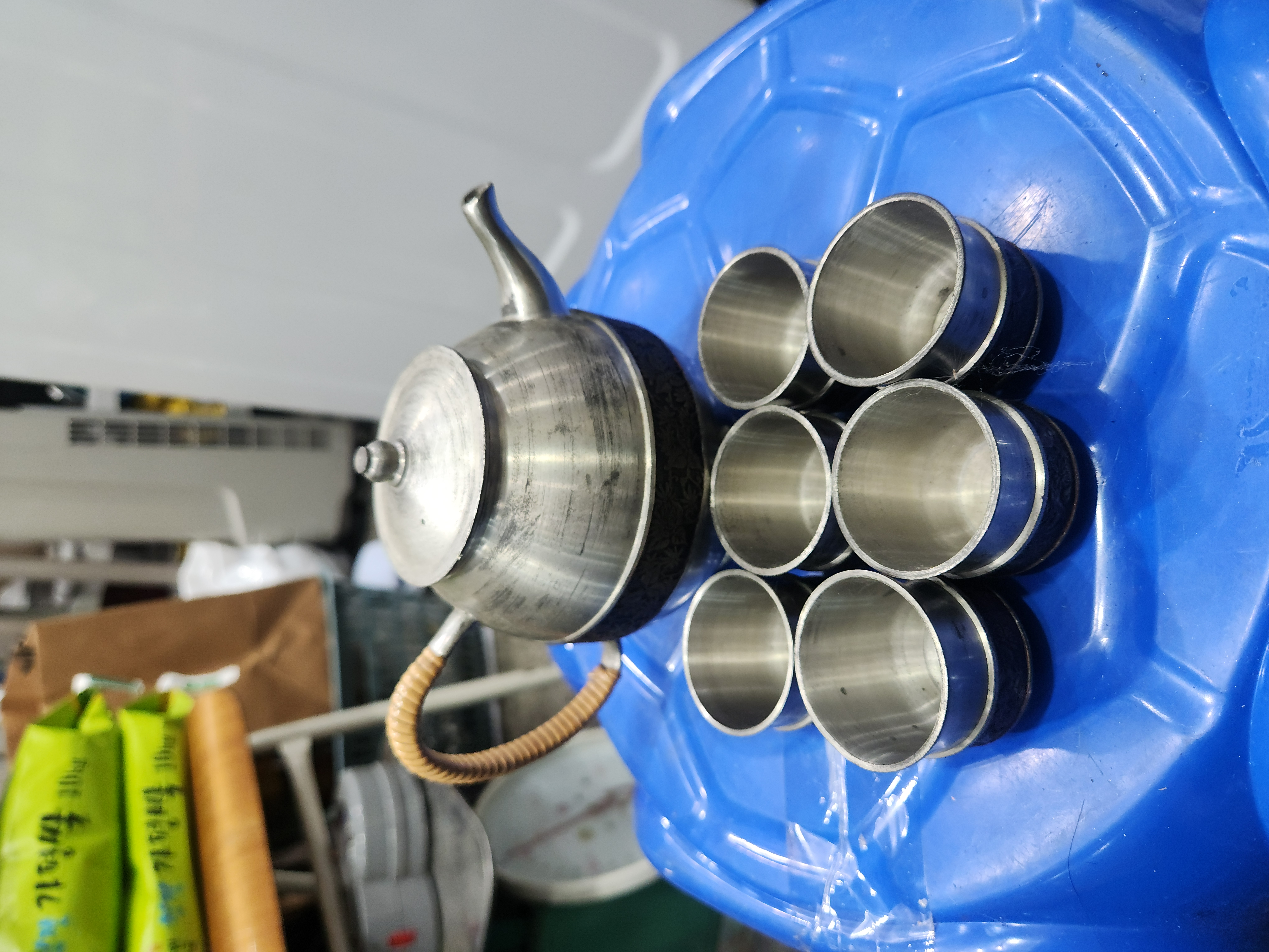 주석 주전자 세트