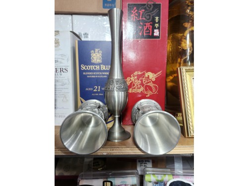 주석잔  꽃병세트